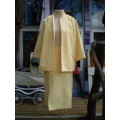 Original Vintage 1980s Canary Yellow Two Piece Set Size 16 Excellent Condition