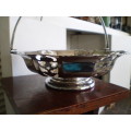 Vintage Silver Plated Abbes Plate Basket With Handle