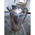 Art Deco Silverplated One And A Half Pint Flask