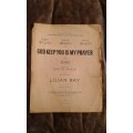 Vintage Sheet Music God Keep You Is My Prayer Lawrence Wright Music Company