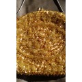 Vintage Beaded And Sequined Gold Bag 1960s Made For Ballerina