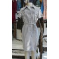 Original 1960s Crimpelene Dress By Vintage Label AIM Size 36 /12