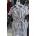 Original 1960s Crimpelene Dress By Vintage Label AIM Size 36 /12