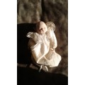 Small antique new born doll porcelain head and hands