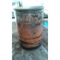 Rare Antique Large Metal Ambrosia Tea Tin 23 cm height 16 cm diameter