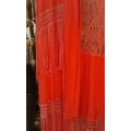 Vintage Red Lace Fringe Top Size 10 to 12