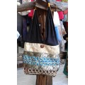 Vintage Indian Ethic Style Fabric Patchwork Shopping Bag Shoulder Bag
