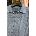 Vintage Blue Willi's Indigo Cotton Rope Men's Jumper Sweater  Size L to XL