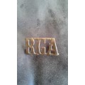 Original WW1 Royal Garrison Artillery RGA Shoulder Title Badge