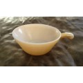 Vintage American Fire King Oven Ware No 14 Gravy Boat Snack Dish Amber Color