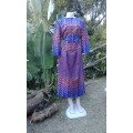 Original African Wax Print Cocktail Dress 1960s Vogue Design Size 16
