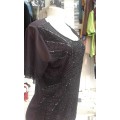 Black Beaded Sequin Top Size 10 to small 12