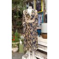 Original 1980s Vintage Boho Style Tunic Kaftan Gypsy Dress Size 14 to 16