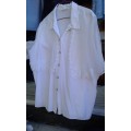 Vintage 1980s Blouse Shirt With Lace Detail Size 14