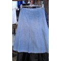 Vintage 1970s Denim Panel Skirt Size 14