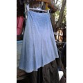 Vintage 1970s Denim Panel Skirt Size 14