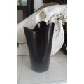 Vintage Black Porcelain Vase Marked Luciaware Or Drostdyware