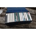 Vintage Tape Cassette Holder Box With 15 Tapes nice selection Abba, Bowie