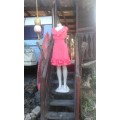Vintage Pink Gypsy Style Bohemian Ruffled Summer Dress By Walkstar Size 12
