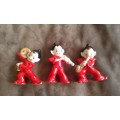 Three Porcelain Figurines Of Little Musicians