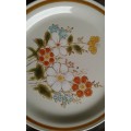 10 Vintage Highland Florals Collection Japanese Stoneware Dinner Plates Highland Blue