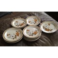 11 Vintage Highland Florals Collection Japanese Stoneware Bread Plates Mountain Florals