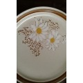 3 Vintage Premiere Country Manor Upsy Daisy Japanese Stoneware Serving Platters J1001 Mid Century Mo