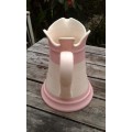 Large Gabriella Miller Designs Fenton Pitcher Jug Pink And Cream With Small Rose Design