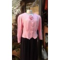 Original Vintage 1960s Elegant Pink Jaquard Theatre Jacket Blazer Size 10