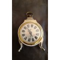 Vintage 1960s Blessing Alarm Travel Clock Brass Trimmings In Original Box