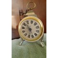 Vintage 1960s Blessing Alarm Travel Clock Brass Trimmings In Original Box