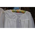 Vintage White Chiffon Baby Doll Camisole Bed Jacket Size 10 to 12