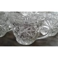 Set Of 8 Vintage Depression Glass Punch Or Tea Glasses Circa 1940s