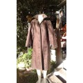Vintage Elegant 1990s Chocolate Brown Coat Size 14 Warm But Light To Wear