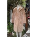 Original Elegant 1960s Faux Fur Golden Mink Coat Size 12 to 14 excellent condition