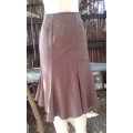 Woolworths Brown Wool Panel Skirt Size 12
