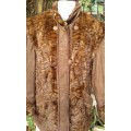 Gorgeous Elegant Vintage Designer Brown Leather And Genuine Brown Mink Fur Jacket Size 14
