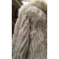 Superb Vintage White Blonde Genuine Mink Fur Designer Coat Superior Quality Size 10 to 12