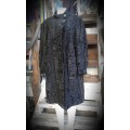 Elegant Vintage 1960s Black Swakara Karakul Designer Swing Genuine Fur Full Length Coat