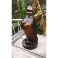 RARE Vintage Golden Eagle Malt Whiskey Glass Bottle Mohan Meakin Breweries India Lid But No Head