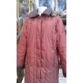 High Quality Down Padded Winter Coat In Burnt Orange With Hòod Super Warm And Comfortable Size 14