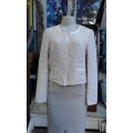Cream White Libero Milano Designer Wool Jacket Blazer Size 10