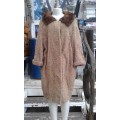 Original 1960s Genuine Golden Brown Karakul Swakara Persian Lamb Fur Swing Coat Size 14 to 16
