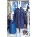Zara Trafaluc Navy Blue All Weather Coat With Detachable Hood As New Size 12