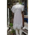 Bohemian Romantic Grey Lace Summer Dress Size 10 to 12