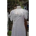 Bohemian Romantic Grey Lace Summer Dress Size 10 to 12