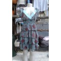Ruffled Gypsy Summer Dress With V Neck By Spicysugar Size 12