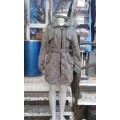 Gorgeous SPOOM Tan Designer Trench Coat Parka With Belt 100 % Cotton Size 10 to 12