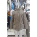 Tan Winter Parka Coat Jacket With Hood Military Style By Aquamarine Size 10