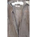 Tan Winter Parka Coat Jacket With Hood Military Style By Aquamarine Size 10
